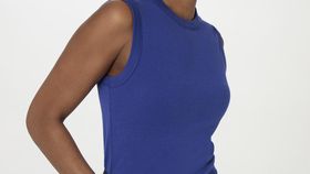 hessnatur Damen Softrib Top Slim aus Bio-Baumwolle und TENCEL™ Modal - blau - Größe 34