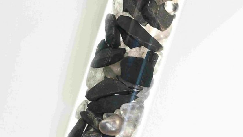 Edelsteinwasser-Stab "Schungit mit Bergkristall"