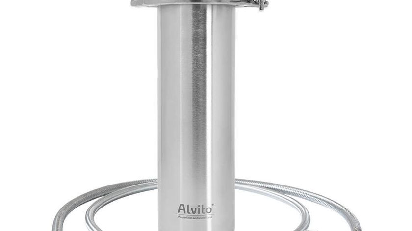 Alvito Einbau-Filtersystem Inox T aus Edelstahl mit Schlauchsatz