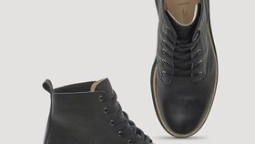 hessnatur Herren Schnürboots - schwarz - Größe 46