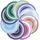 Gravitationswellen Mandala Set mit 9 Mandalas je 18cm