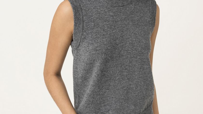 hessnatur Damen Pullunder aus Lambswool - grau - Größe 34