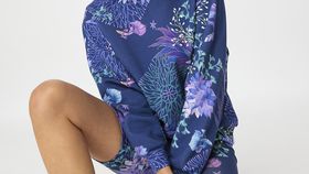 hessnatur Damen NAITO X HESSNATUR Sweatshirt Oversized aus Bio-Baumwolle - blau - Größe 36