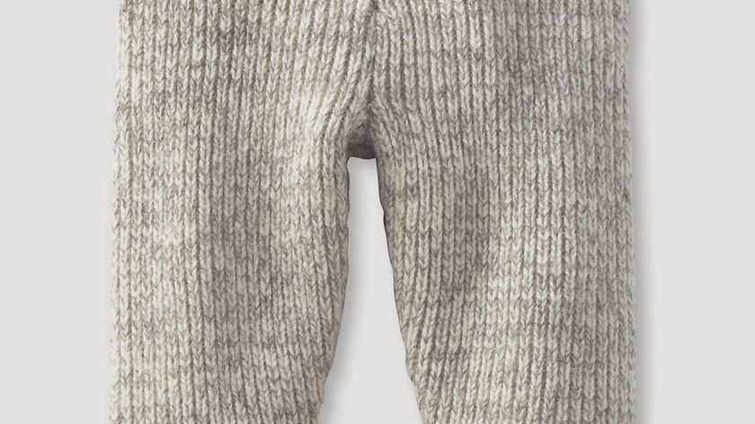 hessnatur Baby Strickleggings aus Bio-Merinowolle mit Alpaka - grau - Größe 86/92