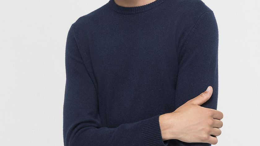 hessnatur Herren Pullover aus Schurwolle mit Kaschmir - blau - Größe 54