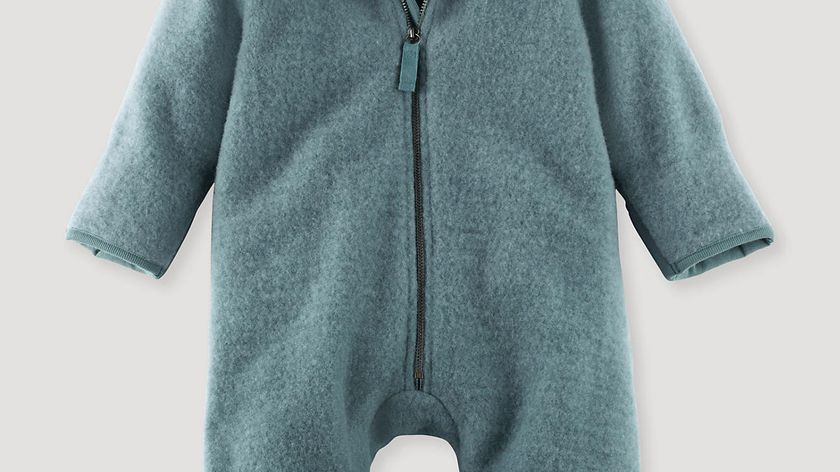 hessnatur Baby Wollfleece-Overall aus Bio-Merinowolle - grün - Größe 98