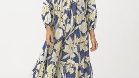 hessnatur Damen Kleid aus Bio-Baumwolle - blau - Größe 36