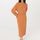 hessnatur Damen Strickkleid Midi Relaxed aus Bio-Baumwolle - orange - Größe 36
