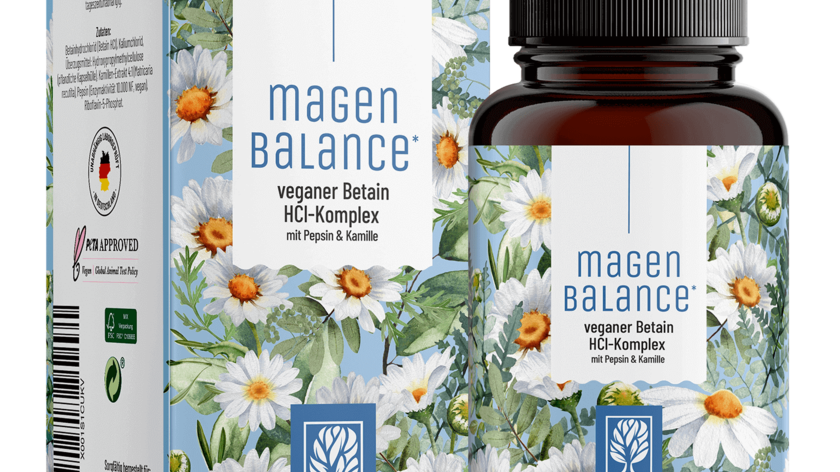 Magenbalance - Betain HCI-Komplex mit Pepsin & Kamille - 2 Dosen Magenbalance (beliebteste Option)