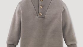hessnatur Baby Sweatshirt mineralgefärbt aus Bio-Baumwolle - beige - Größe 62/68