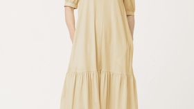 hessnatur Damen Jerseykleid aus Bio-Baumwolle - gelb - Größe 38