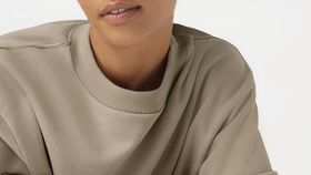 hessnatur Damen Sweatshirt Relaxed aus Bio-Baumwolle - beige - Größe 34