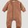 hessnatur Baby Wollwalk-Overall mit Jerseyfutter aus Bio-Merinowolle - braun - Größe 62/68