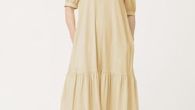 hessnatur Damen Jerseykleid aus Bio-Baumwolle - gelb - Größe 36
