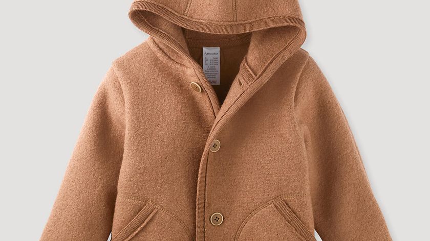 hessnatur Baby Walkjacke aus Bio-Merinowolle - braun - Größe 74/80