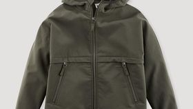 hessnatur Kinder Softshell Jacke aus Bio-Baumwolle - grün - Größe 158/164