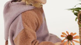hessnatur Baby Wollfleece-Overall aus Bio-Merinowolle - lila - Größe 98/104