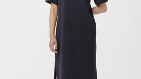 hessnatur Damen Jersey-Kleid aus Bio-Baumwolle - blau - Größe 38