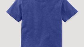 hessnatur Kinder Shirt Regular aus Bio-Baumwolle - blau - Größe 134/140