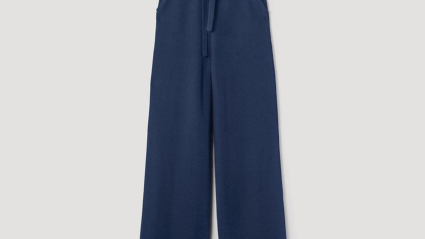 hessnatur Damen Strickhose aus Bio-Baumwolle und Bio-Schurwolle - blau - Größe 34