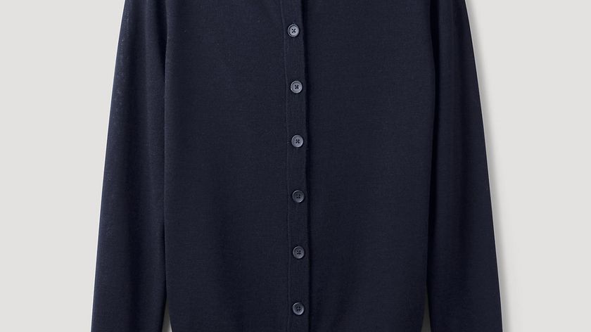 hessnatur Damen Strickjacke aus Bio-Merinowolle - blau - Größe 34