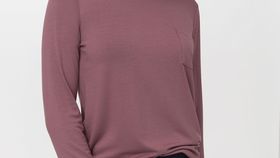 hessnatur Damen Langarm Schlafshirt aus Tencel™Modal - lila - Größe 46