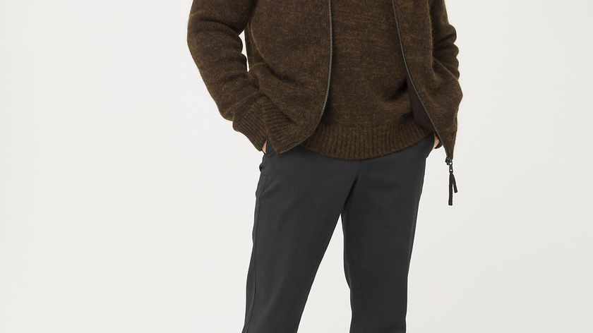 hessnatur Herren Strick-Blouson aus Lambswool mit Mohair und Seide - braun - Größe 56