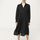 hessnatur Damen Midikleid aus Bio-Baumwolle mit Seide - schwarz - Größe 48