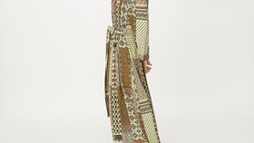 hessnatur Damen WUNDERKIND X HESSNATUR Paisley-Kleid aus LENZING™ ECOVERO™ - beige - Größe 34