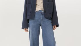hessnatur Damen Jeans ALVA Mid Rise Wide Leg aus Bio-Denim - blau - Größe 32/30