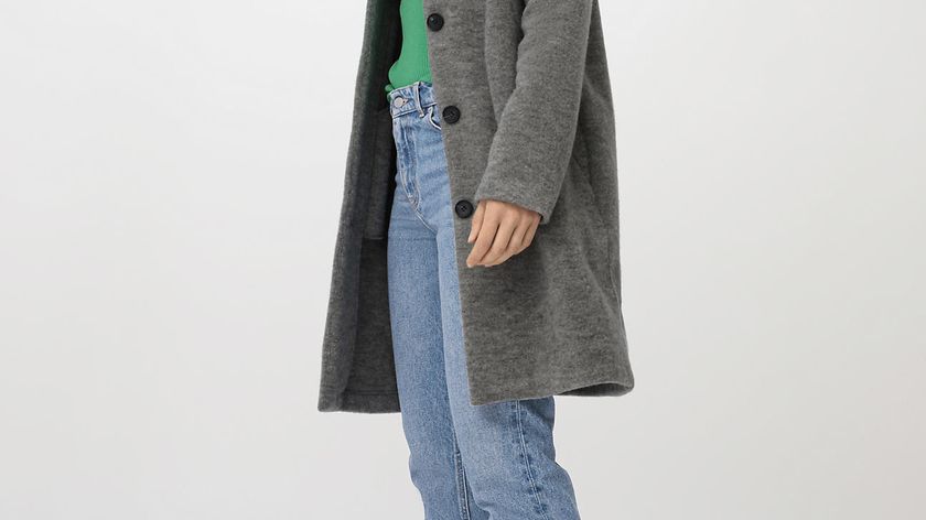 hessnatur Damen Wollfleece Mantel aus Bio-Merinowolle - grau - Größe 46