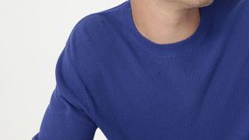 hessnatur Herren Pullover Regular aus Bio-Baumwolle - blau - Größe 56
