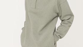 hessnatur Damen Troyer-Sweatkleid aus Bio-Baumwolle - grün - Größe 36