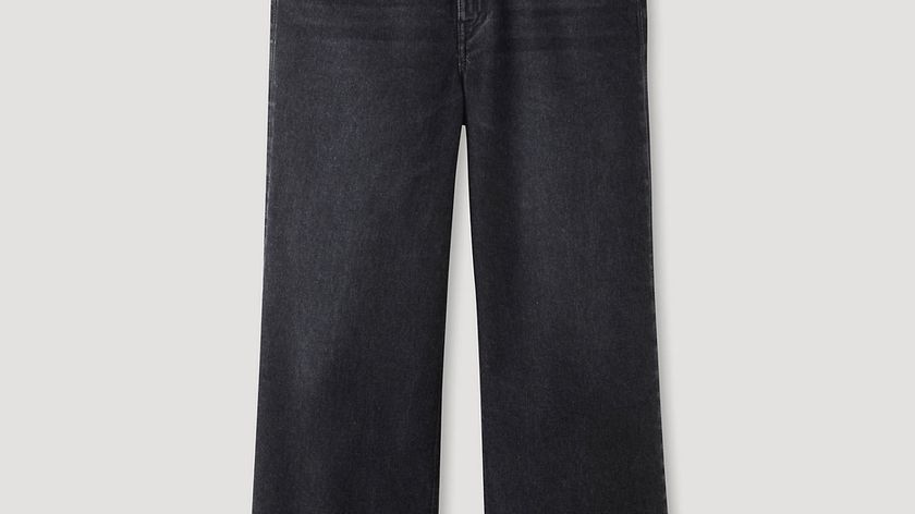 hessnatur Damen BetterRecycling Jeans Culotte aus Bio-Denim - schwarz - Größe 30/29
