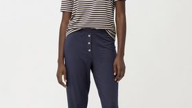 hessnatur lange Damen  Schlafhose aus Tencel™Modal - blau - Größe 38