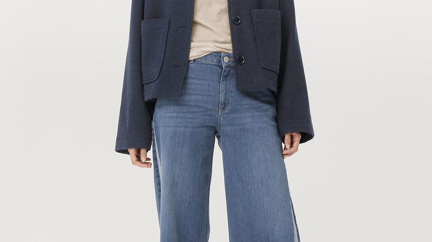 hessnatur Damen Jeans ALVA Mid Rise Wide Leg aus Bio-Denim - blau - Größe 33/30