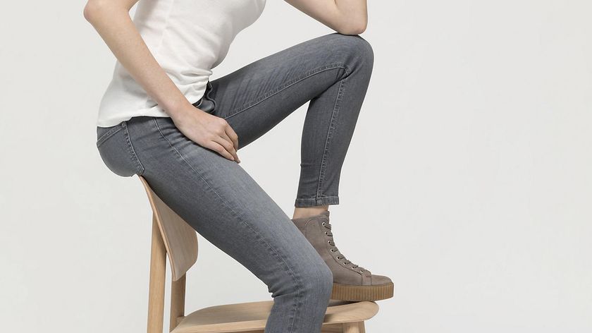 hessnatur Damen Jeans LINA Mid Rise Skinny aus Bio-Denim - grau - Größe 27/34