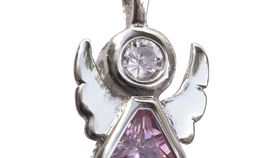 Anhänger "Engel" mit rundem und dreieckigem Zirkon Silber 925
