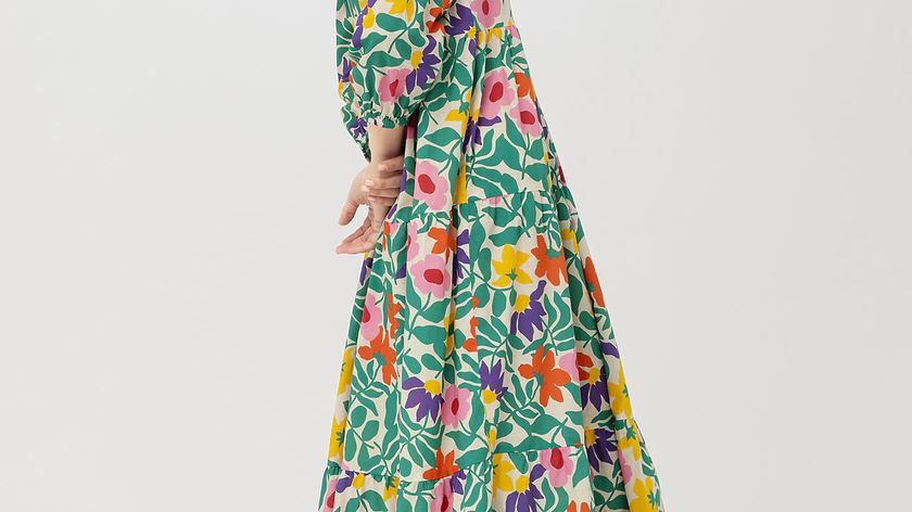 hessnatur Damen LIV LEE X HESSNATUR Midi-Kleid aus Bio-Baumwolle - lila - Größe 34