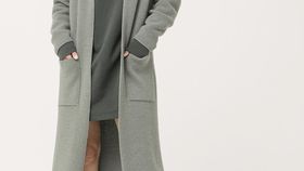 hessnatur Damen Troyer-Sweatkleid aus Bio-Baumwolle - grün - Größe 38