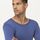 hessnatur Herren Langarm-Shirt PureMIX aus Bio-Merinowolle mit Seide - blau - Größe 7