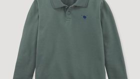 hessnatur Kinder Poloshirt aus Bio-Baumwolle - grün - Größe 110/116