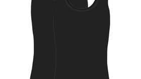 Comazo Feinripp Unterhemd Damen - 2er Pack in schwarz