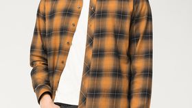 hessnatur Herren Flanellhemd aus Bio-Baumwolle - orange - Größe 37/38