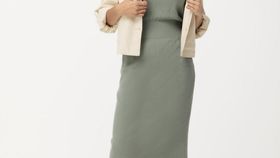 hessnatur Damen Strickkleid aus Bio-Baumwolle - grün - Größe 38