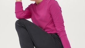 hessnatur Damen Jersey-Hose Regular aus Bio-Baumwolle - schwarz - Größe 42