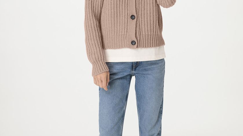 hessnatur Damen Cardigan Relaxed aus Bio-Baumwolle und Bio-Merinowolle - rosa - Größe XS