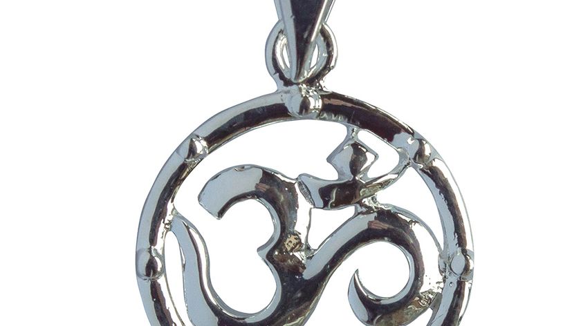 Anhänger "Om Circle" Silber 925 1,5cm, 1,5g.