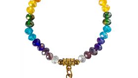 Tikra "Baum des Lebens Rainbow" Kristallglasperlen/Messing 6cm