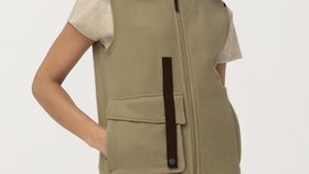 hessnatur Damen-Outdoor Softfleece Weste - beige - Größe 38